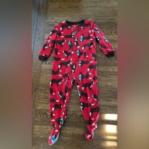 Carters 3T footed PJs with dogs like new